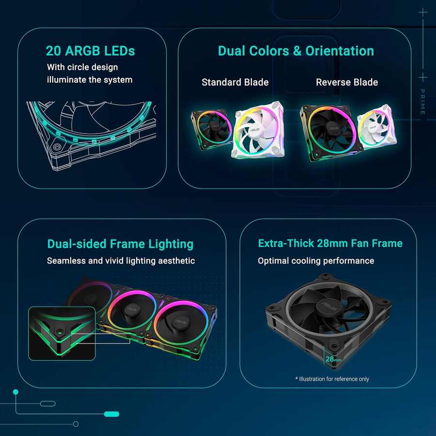 ASUS PRIME MR120 ARGB Reverse Triple Pack