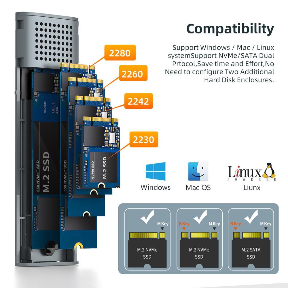 USB3.2 Type-C Enclosure for M.2