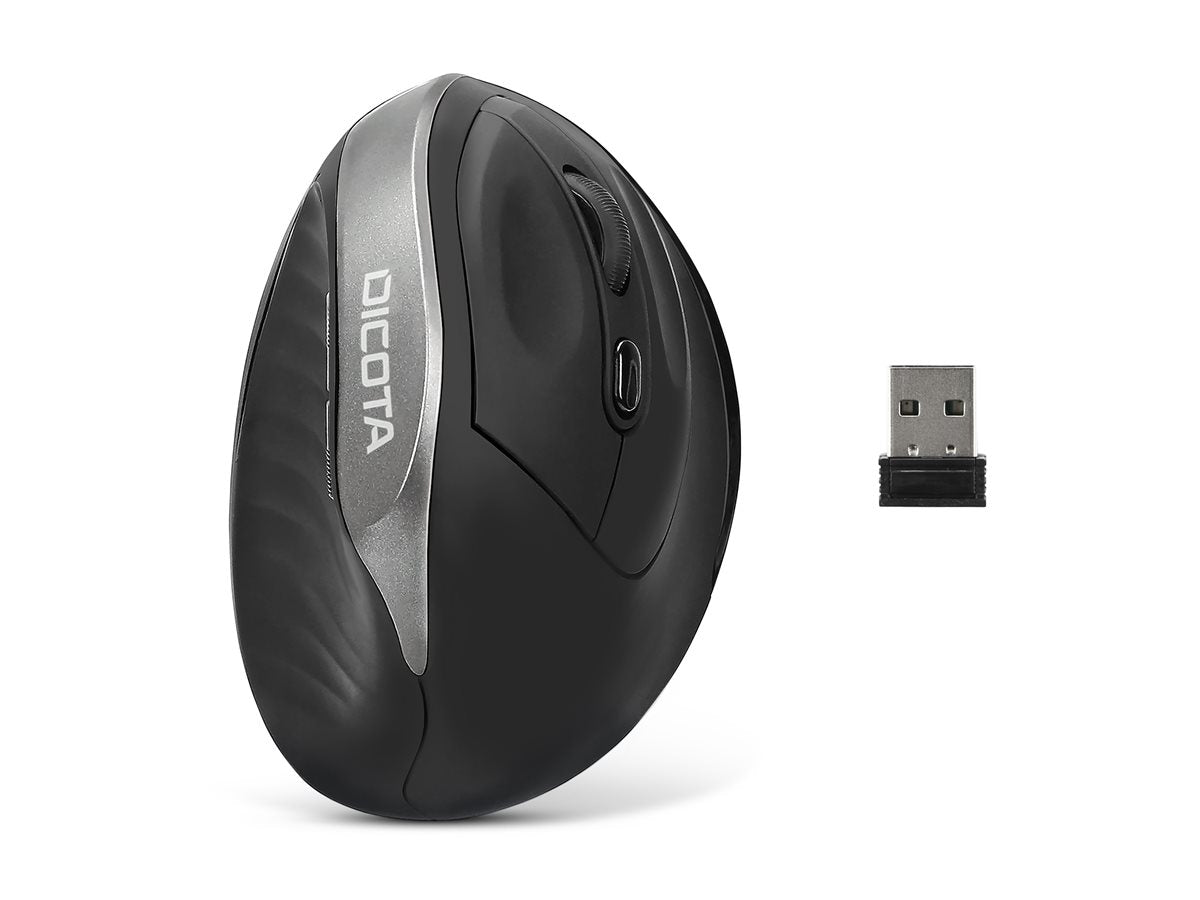 DICOTA Relax Wireless Ergonomic Mouse - Black
