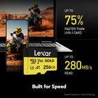 LEXAR 256GB GOLD microSDXC UHS-II Card