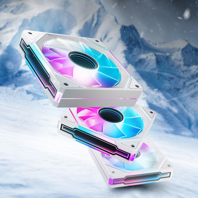 AsiaHorse RGB PC Fan 120 mm Forward Case Fan 3PK - White